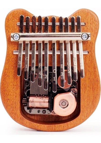 Kalimba Mini Başparmak Piyano 10 Tuşlar Taşınabilir Müzik Aleti Karikatür Sevimli Kalimba Başparmak Piyano Müzik Kutusu Yetişkin Yeni Başlayanlar Için Ilginç Parti Seyahat Sapelli Ahşap