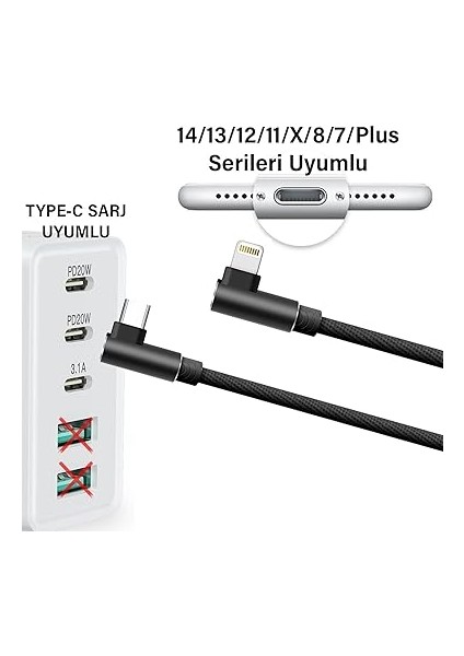 Metre Uzun Type-C Şarj Kablosu iPhone 14 13 12 11 Uyumlu Hızlı Şarj (Pro Pro Max Plus Uyumlu) Yeni Nesil fırsatları