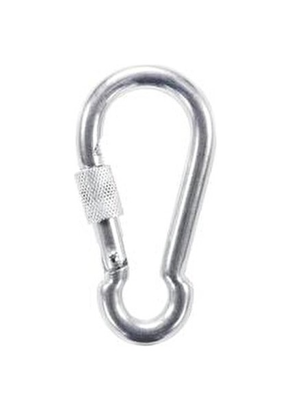 Galvaniz Çelik Kilitli Karabina 6x60 mm Dağcılık ve Tırmanış İçin 2 Adet indirimleri