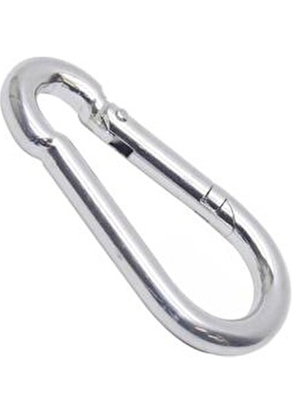 Galvaniz Çelik Karabina 4x40 mm Tırmanış ve Dağcılık İçin 2 Adet