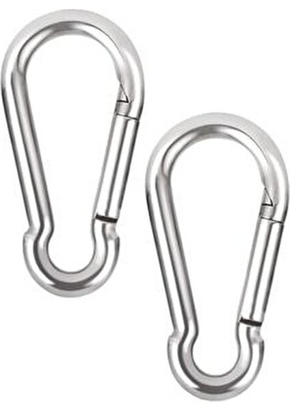 Karabina Yaylı Galvaniz Çelik 5x50 mm Güvenli Bağlantı İçin 2 Adet