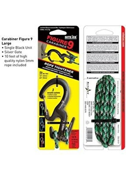 Figure 9 Halatlı Büyük Karabiner Hafif Alüminyum Yapı ile 67.5 kg Yük Taşıma Kapasitesi