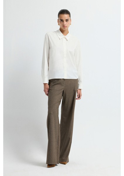 Büzgü Detaylı Gömlek Kemik 13045810000 modelleri