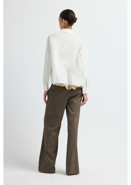 Büzgü Detaylı Gömlek Kemik 13045810000 indirimleri