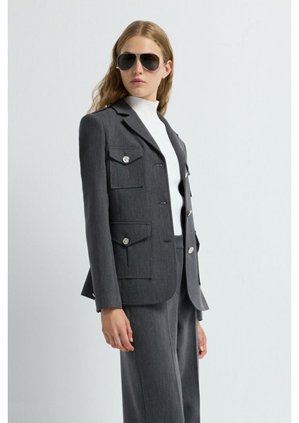 Cep Detaylı Ceket Antrasit 11945578000 modelleri