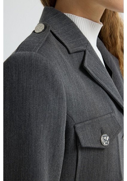 Cep Detaylı Ceket Antrasit 11945578000 fırsatları