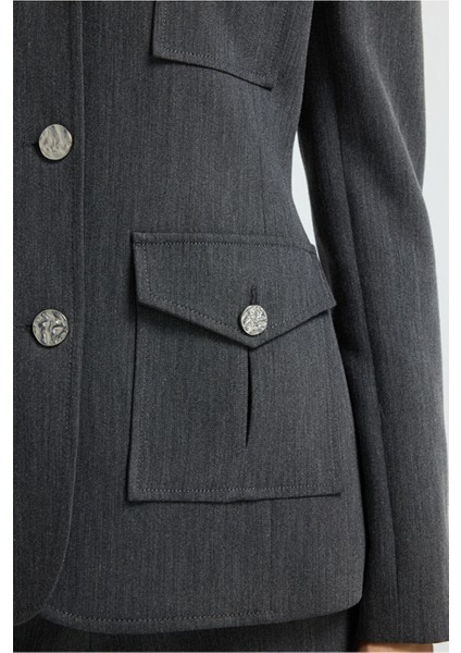 Cep Detaylı Ceket Antrasit 11945578000 indirimleri