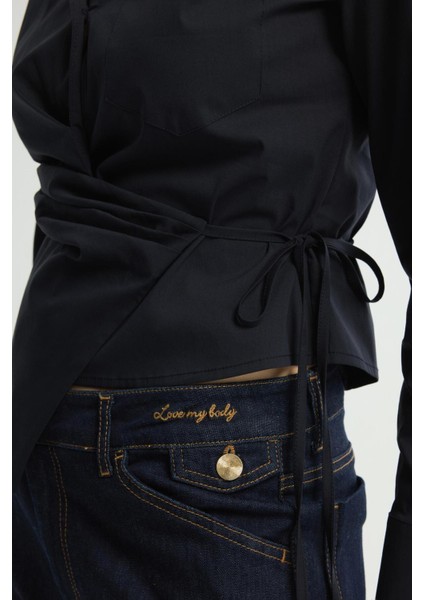 Bağlama Detaylı Gömlek Lacivert 130L9658000 fiyatları