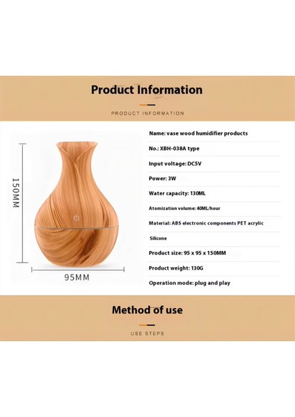 Ambiyans Aydınlatmalı Şık Hava Nemlendirici Buhar Makinası Ultrasonik Bebek Çocuk Odaları Için Humidifer 7 Renk Rgb