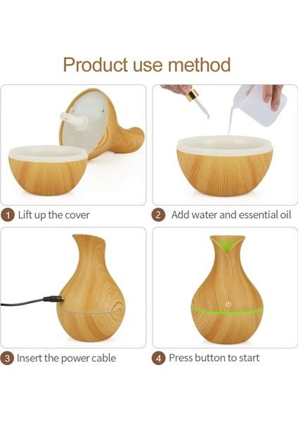 Ambiyans Aydınlatmalı Şık Hava Nemlendirici Buhar Makinası Ultrasonik Bebek Çocuk Odaları Için Humidifer 7 Renk Rgb