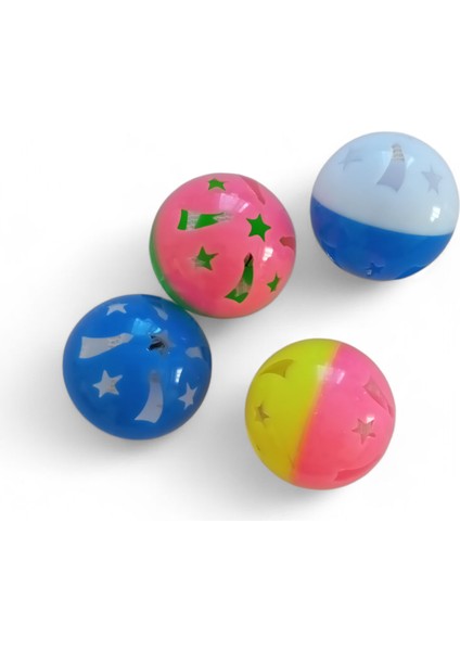 4 Adet Çıngıraklı Evcil Hayvan Oyun Topu MEER1024