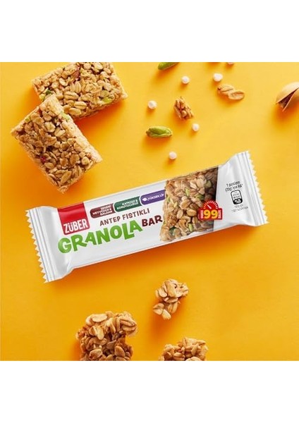 Züber Granola Bar Antep Fıstıklı, 25GR, 15 Adet