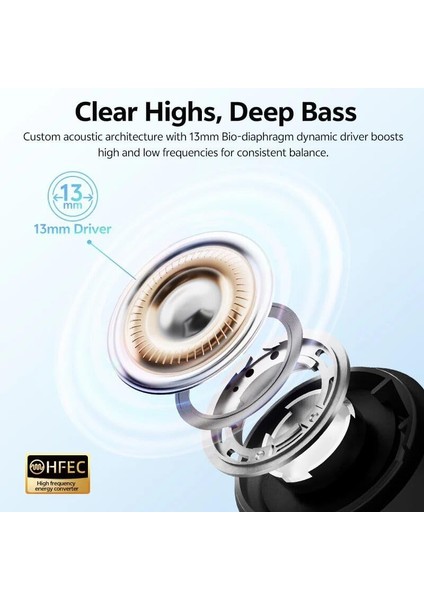 Qcy Ailybuds E10 Bluetooth Kulaklık - Hires - Ldac - Çift Cihaz - Oyun Modu 4 Mics Enc Kulakiçi Kulaklık Siyah modelleri