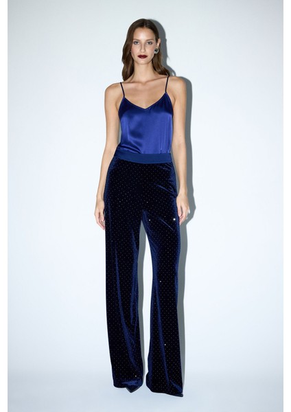 Beli Saten Kadife Pantolon Lacivert 15330204004 fiyatları