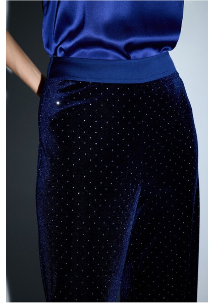 Beli Saten Kadife Pantolon Lacivert 15330204004 indirimleri