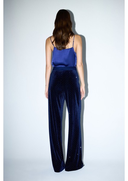 Beli Saten Kadife Pantolon Lacivert 15330204004