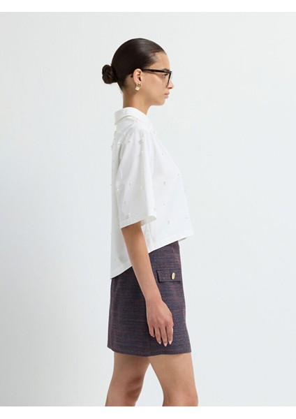 Inci Detaylı Gömlek Beyaz 13044880001 fırsatları