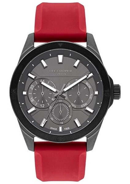 Erkek Kol Saati Siyah ve Antrasit Renk, Antrasit Kadran - Şık Silikon Kordon, 2 Yıl Garantili