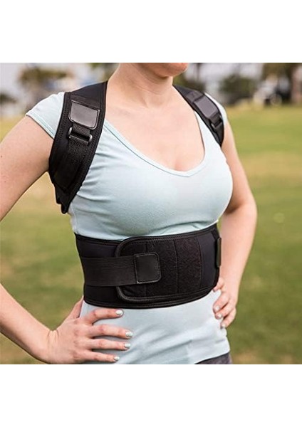 Wecds-Pe Düzeltici Yelek Duruş Düzeltici Omuz Sırtı Ortopedik Korse Skolyoz Sırt Destek Kemeri Bay Bayan (Renk : Siyah, Beden : M Kodu) (Siyah M Kodu)