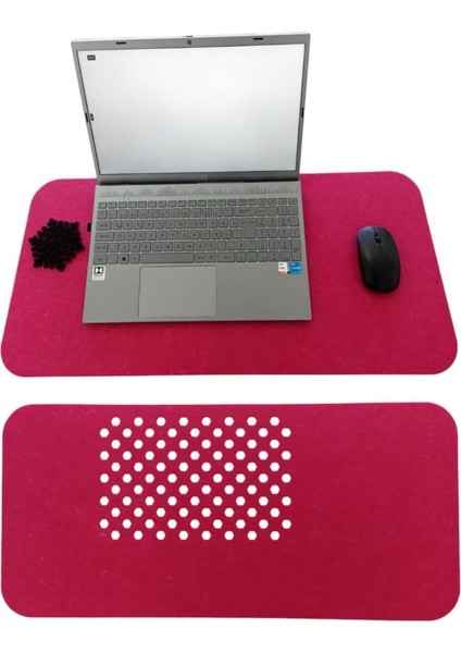 Keçe Masa Üstü Mouse Pad ve Bilgisayar Düzenleyici 70X32 cm – Antibakteriyel Mat, Keçe Mat, Masa Altlık, Ofis ve Ev Için Minimalist Tasarım (Fuşya)