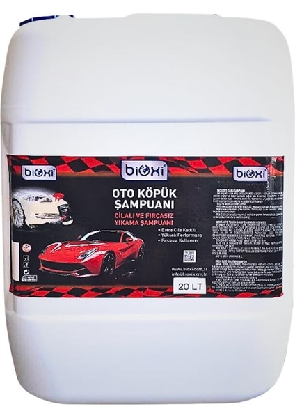 Oto Köpük Şampuanı 20 Lt – Cilalı ve Fırçasız Yıkama Için Etkili Araç Şampuanı