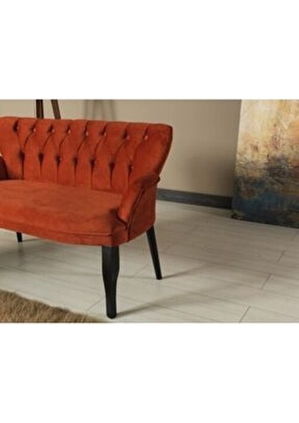 Kollu Çay Seti Gürgen İskelet Nubuk Kumaş Şık Tasarım 2 Adet Tekli 1 Adet İkili Koltuk