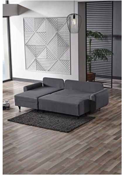 Eviana Corner Flavia Puf Modern Tasarım Rahat Kullanım İçin Şık 80x40 cm Antrasit fırsatları