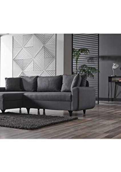 Eviana Corner Flavia Puf Modern Tasarım Rahat Kullanım İçin Şık 80x40 cm Antrasit indirimleri