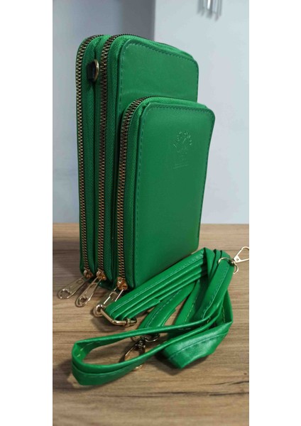 Yeşil 3 Bölmeli Çanta