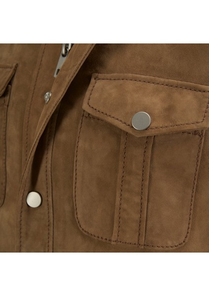 Erkek Taba Uzun Kollu Gömlek Yaka Süet Ceket indirimleri