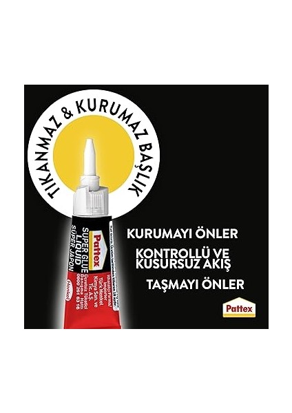 Süper Yapıştırıcı, Kaliteli Onarımlar Için Çok Amaçlı Güçlü Yapıştırıcı, Özel Kapağıyla Kolay Kullanımlı Hızlı Yapıştırıcı, 1X10G indirimleri