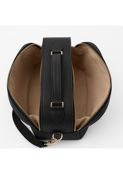 Kadın Siyah Çok Bölmeli Suni Deri Classic El Omuz Çantası modelleri