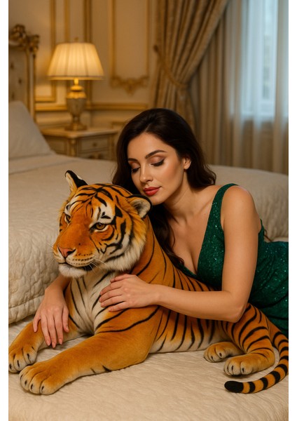 100 cm Dev Boy Peluş Kaplan Oyuncak – Gerçekçi Tasarım, Yumuşak Kumaş modelleri