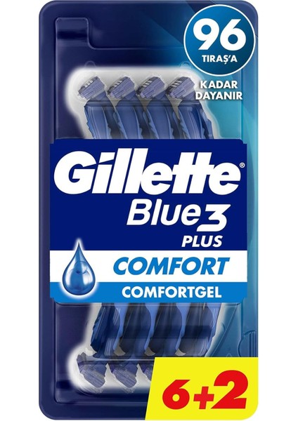 Gillette Blue3 Comfort Kullan At Erkek Tıraş Bıçağı 8 Adet