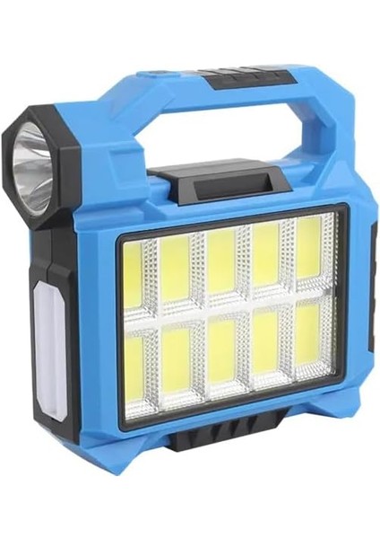Güneş Enerjili El Işıldak Acil Lambası USB Telefon Şarj (Mavi)