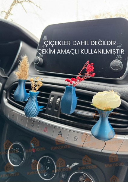 4'lü Set Araç İçi Dekorasyon Araç Süsü Mini Saksı fiyatları