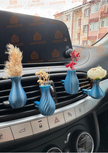 4'lü Set Araç İçi Dekorasyon Araç Süsü Mini Saksı indirimleri