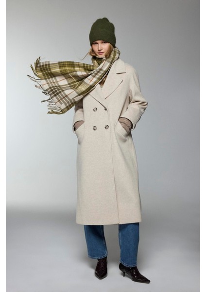 Kruvaze Yaka Cep Detaylı Kaşe Kaban modelleri