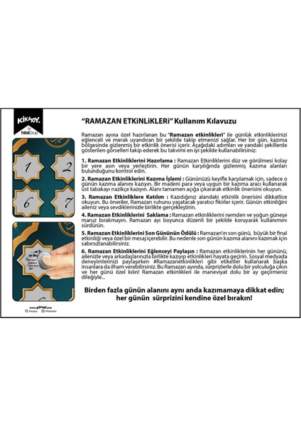 Ramazan Ayı Günlük Etkinlikler modelleri
