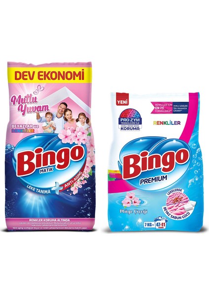 Mutlu Yuvam 10 kg Renkli&beyaz + Premium Renkli 7 kg 2 Li Paket