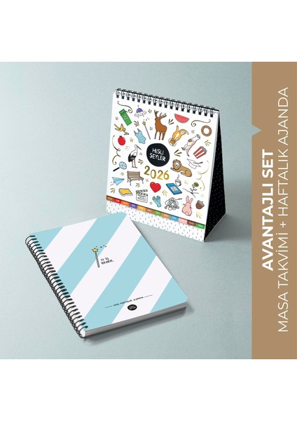 2026 Hisli Şeyler Takvimi & O Iş Bende Ajanda Seti