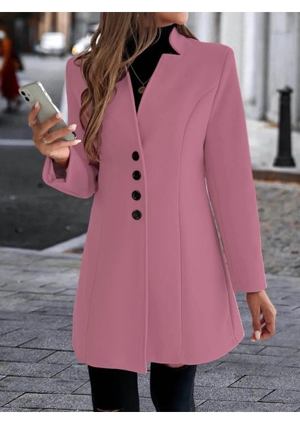 Mdb Kadın Uzun Kollu Kırlangıç Yaka Önden Düğmeli Kısa Kaşe Kaban fiyatları