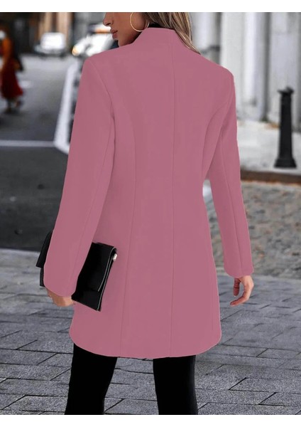 Mdb Kadın Uzun Kollu Kırlangıç Yaka Önden Düğmeli Kısa Kaşe Kaban modelleri