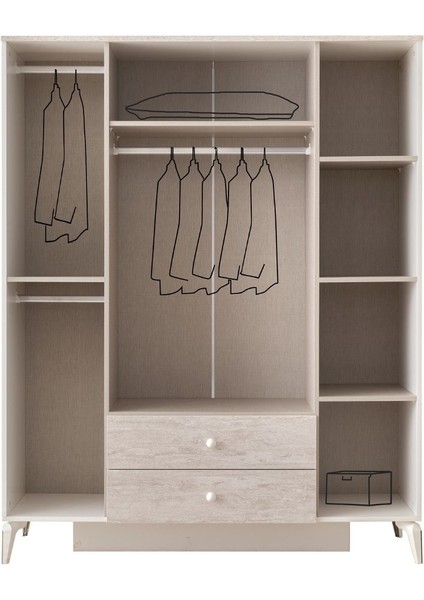 Preta 4 Kapılı Gardırop fırsatları