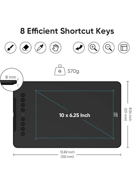 Deco 01 V2 Grafik Tablet Çizim Tablet Eğim Fonksiyonu Mobil Çizim Tableti Boyama ve Fotoğraf Düzenleme Için Televizyon Dersleri Ev Ofis Için modelleri