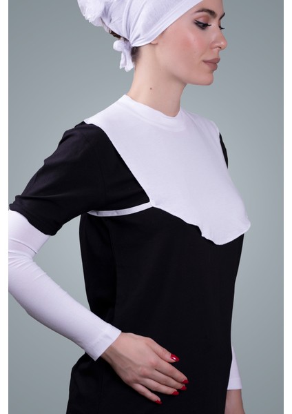 Krem Tesettür Boyunluk Viskon Kumaş Düz 1003_40