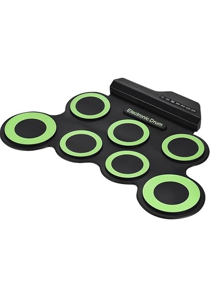 Kompakt Boyutlu Taşınabilir Dijital Elektronik Roll Up Bateri Kiti 7 Silikon Davul Pedleri Davullarla Güçlendirilmiş USB Ayak Pedalları Uygulamaya Yeni Başlayanlar Için 3.5mm Ses Kablosu Çocuk indirimleri