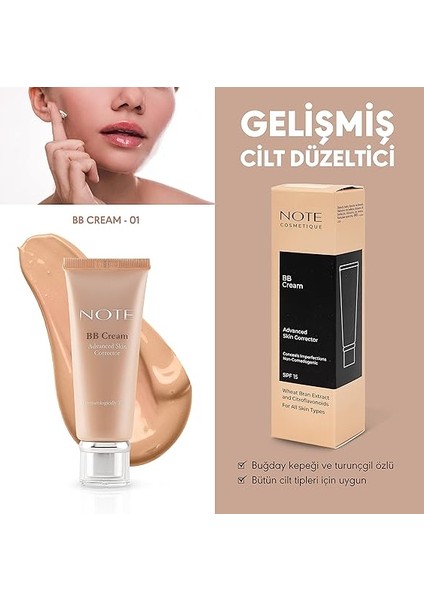 Bb Cream 01 Spf 15 Nemlendirici Etkili Yoğun Kapatıcı Bb Krem fiyatları