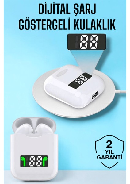 bulurum kablosuz müzik keyfi sunan led şarjlı tws bluetooth kulaklık