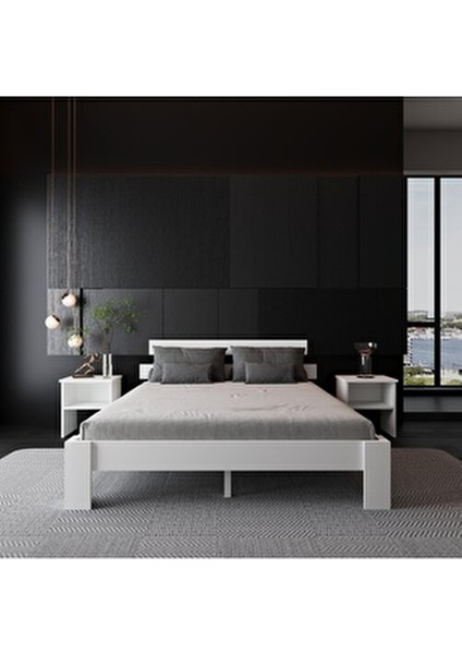 Lotus MDF Karyola Kolay Kurulum Modern Beyaz Tasarım 22 cm Yükseklik fırsatları